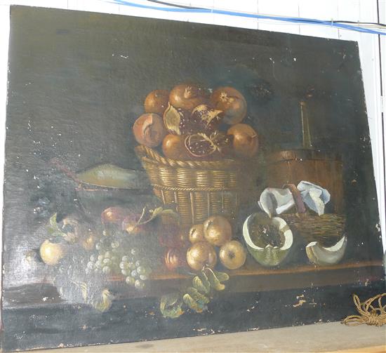 Large Spanish oil, still life